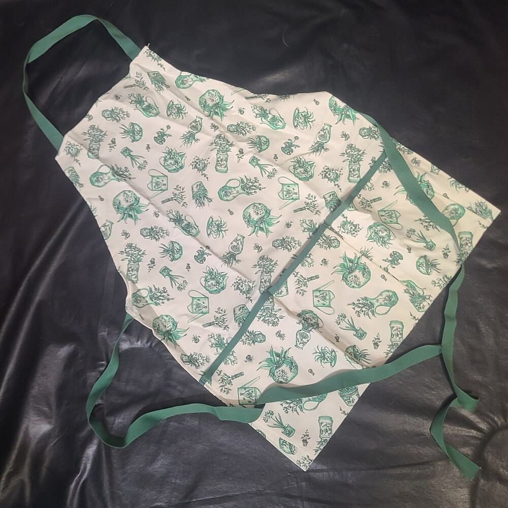 Portmeirion cream green Floral Gardening Apron